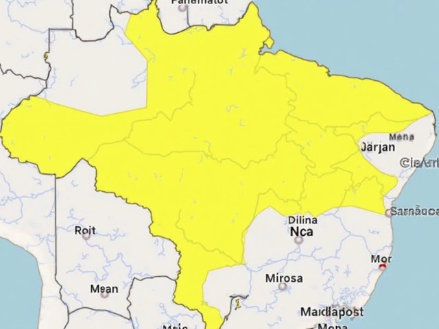 Alerta Amarelo do INMET: Fortes Chuvas e Ventos Atingem Norte, Nordeste e Centro-Oeste do Brasil