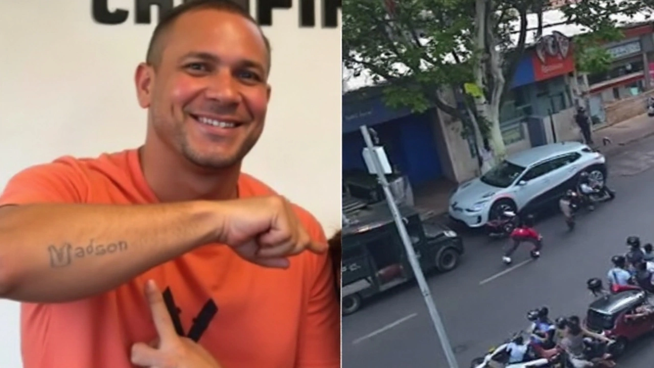 Madson, ex-Santos, impede roubo com voadora e exibe tatuagem 'O Foda' em Santos